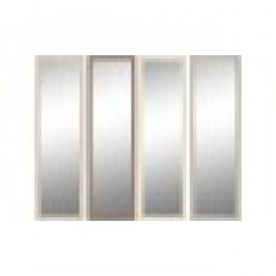 Стенно огледало Home ESPRIT Бял Кафяв Бежов Сив Кристал полистирен 36 x 2 x 125 cm (4 броя) - Home esprit