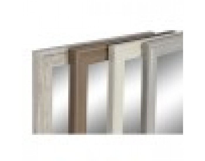 Стенно огледало Home ESPRIT Бял Кафяв Бежов Сив Кристал полистирен 36 x 2 x 125 cm (4 броя)