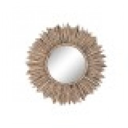 Стенно огледало Home ESPRIT Естествен Огледало Стволове Тропически 90 x 8 x 90 cm - Home esprit