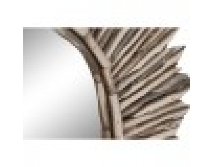 Стенно огледало Home ESPRIT Естествен Огледало Стволове Тропически 90 x 8 x 90 cm