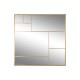 Стенно огледало Home ESPRIT Златен 90 x 2 x 90 cm