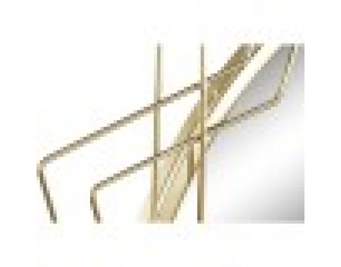 Стенно огледало Home ESPRIT Златен Метал Кристал 80 x 2,5 x 80 cm 80 x 2,50 x 80 cm