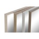 Стенно огледало Home ESPRIT Бял Кафяв Бежов Сив Кристал полистирен 63,3 x 2,6 x 89,6 cm (4 броя)