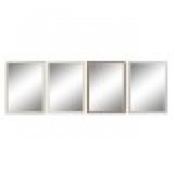 Стенно огледало DKD Home Decor Кристал Сив Кафяв Бял PS Традиционен 4 броя (56 x 2 x 76 cm) - Dkd home decor