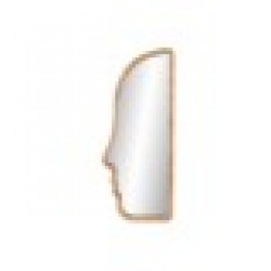 Стенно огледало Home ESPRIT Естествен Кристал Pатан Модерен Scandi 50 x 4 x 120 cm - Home esprit