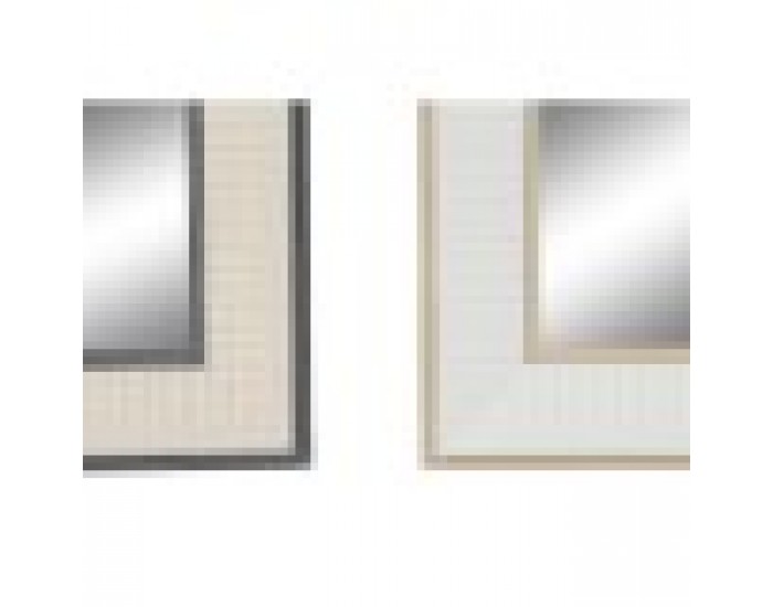 Стенно огледало DKD Home Decor Кристал Кафяв Бял Тъмно сив PS Традиционен 4 броя (36 x 2 x 95,5 cm)