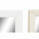 Стенно огледало DKD Home Decor Кристал Естествен Сив Кафяв Бял PS 4 броя (56 x 2 x 76 cm)