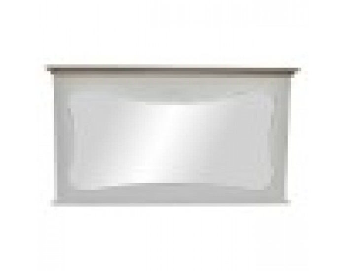 Стенно огледало DKD Home Decor Бял Дървен Естествен 105 x 64 x 4,5 cm