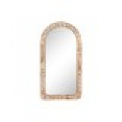 Стенно огледало Home ESPRIT Естествен Кристал Тропически 61,5 x 7 x 117 cm - Home esprit