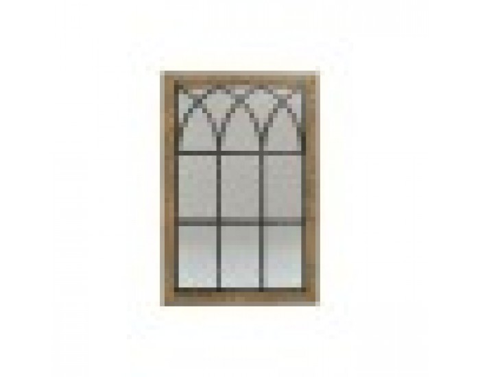 Стенно огледало DKD Home Decor Кафяв Черен Метал Бреза Естествен Прозорец 60 x 3 x 95 cm