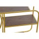Стенно огледало DKD Home Decor Огледало Златен Метал Дървен Кафяв (100 x 18 x 40 cm)
