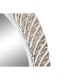 Стенно огледало Home ESPRIT Бял Кафяв Дърво манго Гранитогрес Дърворезба 75 x 4 x 90 cm