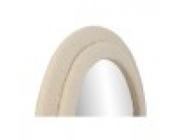 Стенно огледало Home ESPRIT Бял Вълни Кадифе Scandi 75 X 4 X 177 cm