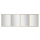 Стенно огледало Home ESPRIT Бял Кафяв Бежов Сив Кристал полистирен 70 x 2 x 97 cm (4 броя)