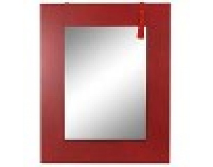 Стенно огледало DKD Home Decor Огледало Ела Червен Черен MDF (70 x 2 x 90 cm)