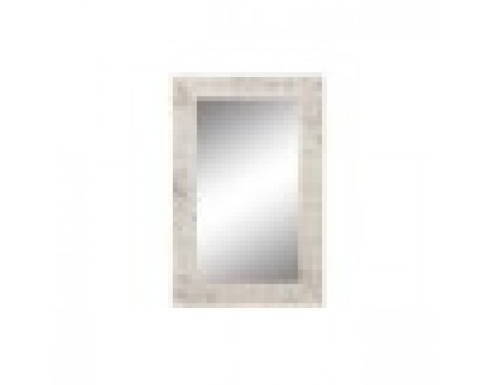 Стенно огледало DKD Home Decor Естествен Бял Дърво манго (76,5 x 3 x 122 cm)