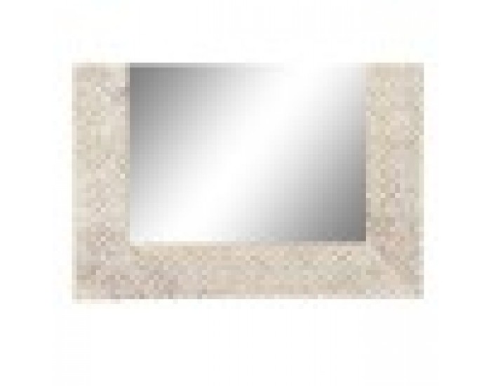 Стенно огледало DKD Home Decor Естествен Бял Дърво манго (76,5 x 3 x 122 cm)
