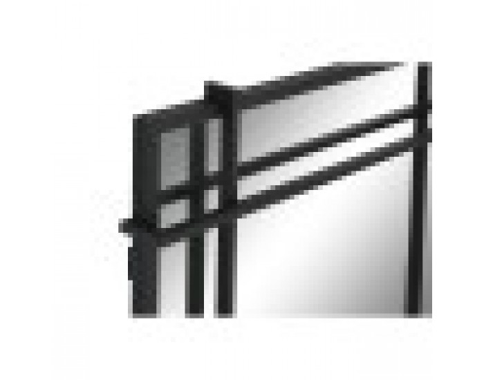 Стенно огледало Home ESPRIT Черен Кристал Желязо Модерен 65 x 6 x 95 cm
