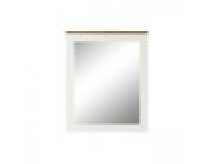 Стенно огледало DKD Home Decor Бял Кафяв Aкациево дърво Дърво манго Град 90 x 1,5 x 113 cm