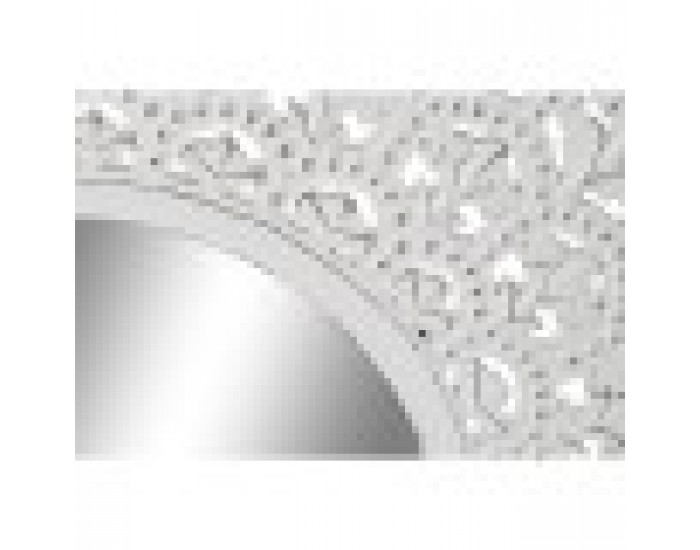 Стенно огледало Home ESPRIT Бял Дърво манго Дървен MDF Индианец Гранитогрес 89 x 2 x 89 cm
