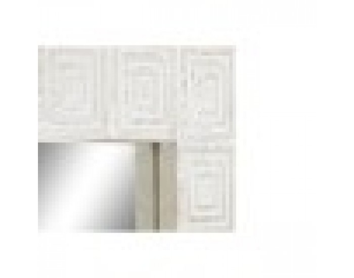 Стенно огледало Home ESPRIT Бял Естествен Дърво манго Индианец 94 x 3 x 140 cm