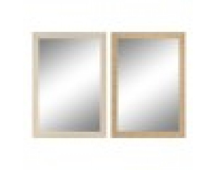 Стенно огледало Home ESPRIT Кафяв Естествен Scandi 93,5 X 2,5 X 134 cm (2 броя)