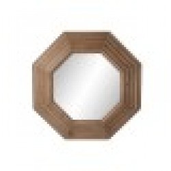 Стенно огледало Home ESPRIT Кафяв Естествен Ела Модерен 119 x 9 x 119 cm - Home esprit