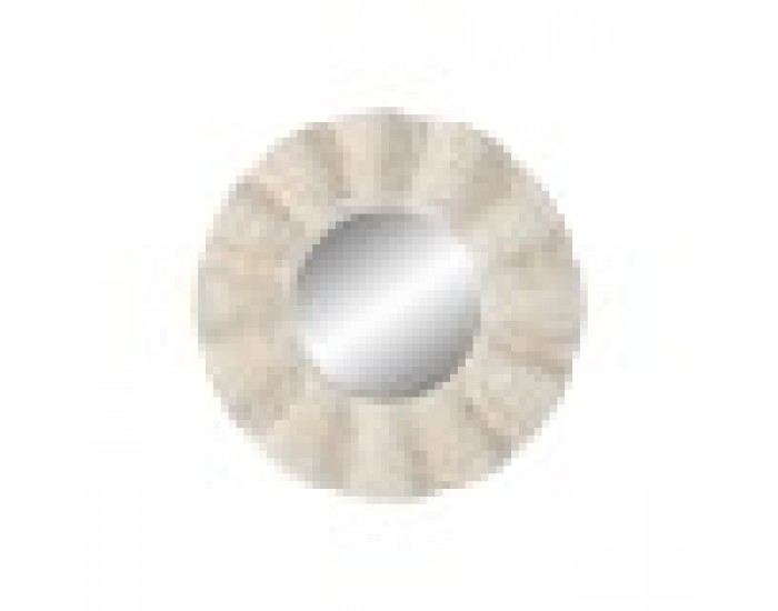 Стенно огледало Home ESPRIT Бял Гранитогрес Дърворезба 76 x 7 x 76 cm