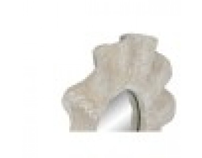 Стенно огледало Home ESPRIT Бял Гранитогрес Дърворезба 76 x 7 x 76 cm