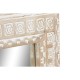 Стенно огледало Home ESPRIT Бял Естествен Дърво манго Слон Индианец 83 x 4 x 121 cm