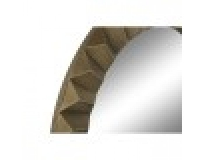 Стенно огледало Home ESPRIT Златен Кристал Желязо Модерен 110,5 x 5,5 x 110,5 cm