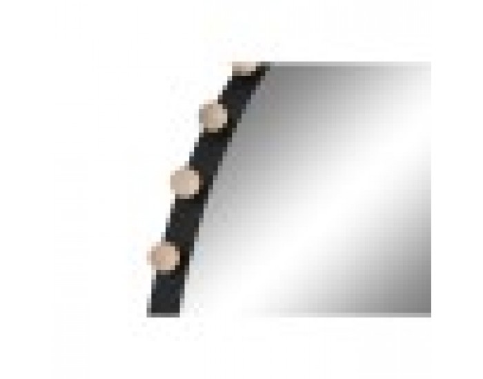 Стенно огледало Home ESPRIT Черен Естествен Кристал Желязо Модерен Топки 113 x 4,5 x 113 cm