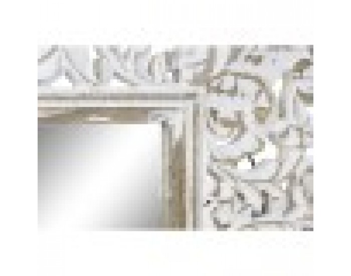 Стенно огледало Home ESPRIT Бял Кристал Дървен MDF Индианец Гранитогрес 66 x 3 x 164 cm