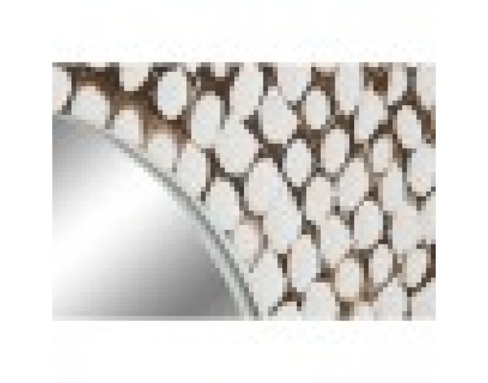 Стенно огледало Home ESPRIT Бял Гранитогрес 120 x 4 x 120 cm