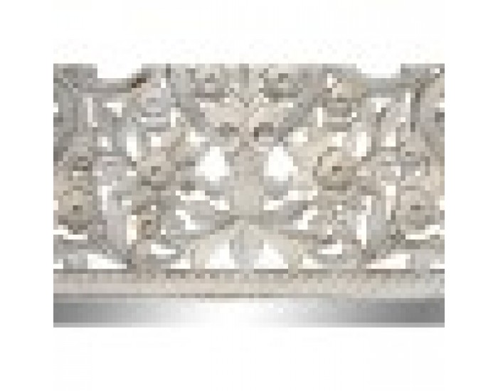 Стенно огледало Home ESPRIT Бял Кристал Дърво манго Индианец Гранитогрес 150 x 5 x 242 cm