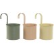 Саксия Home ESPRIT Жълт Зелен Кехлибар Светло розово Метал 11,5 x 11,5 x 21 cm (3 броя)