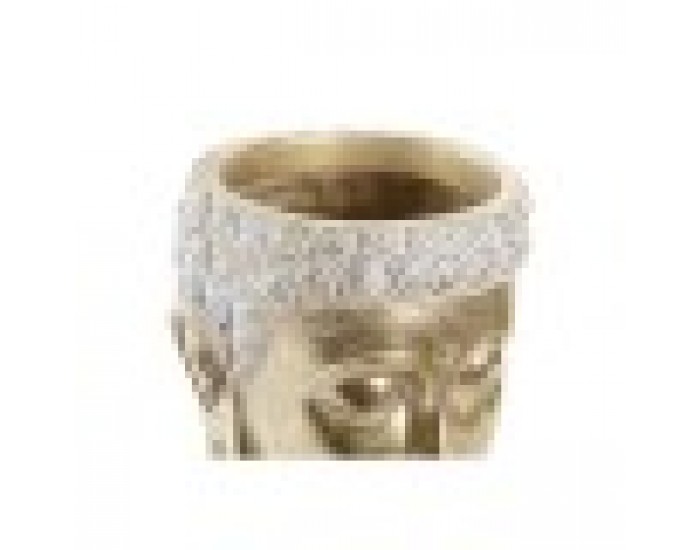 Саксия DKD Home Decor Златен Буда Смола (17,5 x 17,5 x 21 cm)