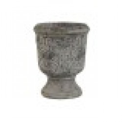 Саксия Home ESPRIT Бял Сив Цимент 22 x 22 x 29 cm - Articole de grădinărit, ghivece, sisteme de irigare