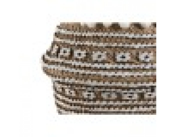Саксия Home ESPRIT Бял Кафяв Бежов Светло кафяв Цимент Тропически 25 x 25 x 18 cm