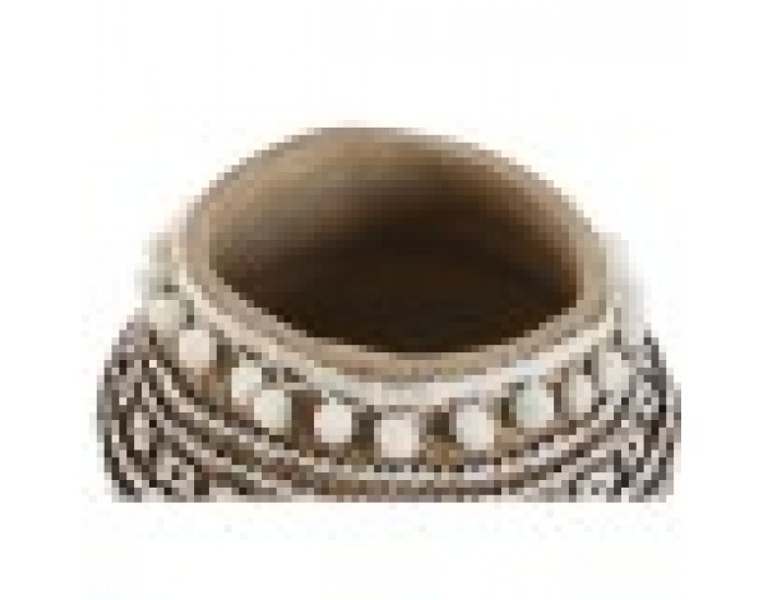 Саксия Home ESPRIT Бял Кафяв Бежов Светло кафяв Цимент Тропически 25 x 25 x 18 cm