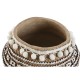 Саксия Home ESPRIT Бял Кафяв Бежов Светло кафяв Цимент Тропически 25 x 25 x 18 cm