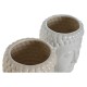 Саксия Home ESPRIT Бял Бежов Керамика 15 x 15 x 25 cm (2 броя)