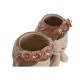 Саксия Home ESPRIT Бял Бежов Розов Dolomite chica 12 x 14 x 18 cm (2 броя)
