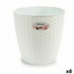 Саксия Stefanplast Бял Пластмаса 24 x 22,5 x 24 cm (6 броя) - Articole de grădinărit, ghivece, sisteme de irigare