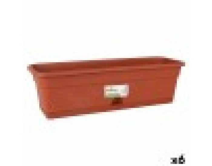Саксия с Чинийка Dem Greentime Квадратен Кафяв 60 x 20 x 17,3 cm (6 броя)