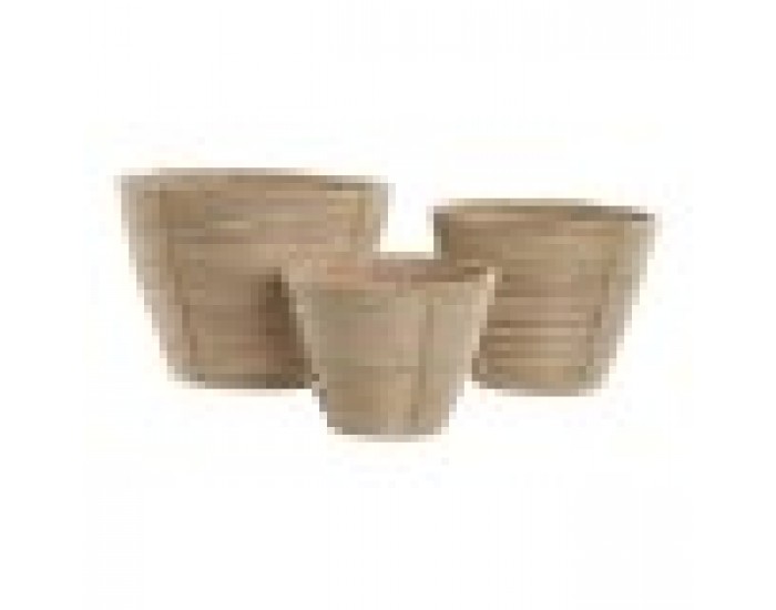 Комплект саксии Home ESPRIT Pатан 25 x 25 x 20 cm