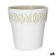 Саксия за самостоятелно поливане Stefanplast Gaia Бял Пластмаса 25 x 25 x 25 cm (6 броя)