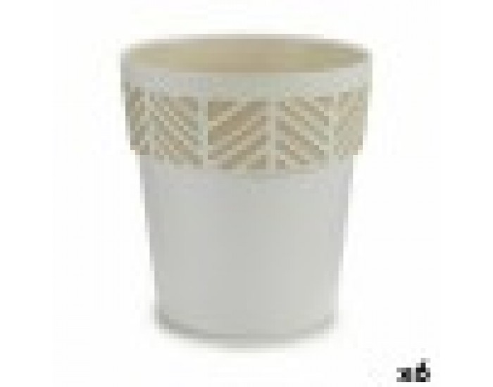 Саксия за самостоятелно поливане Stefanplast Orfeo Бял Пластмаса 25 x 25 x 25 cm (6 броя)
