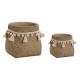 Комплект саксии Home ESPRIT Светло кафяв Цимент Тропически 30 x 29 x 25 cm