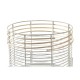 Комплект Саксии за цветя DKD Home Decor Естествен Метал Бял Pатан (25 x 25 x 32 cm)